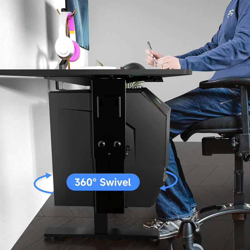 DS BS Universal Under Desk Wall Mount Computer Case Holder