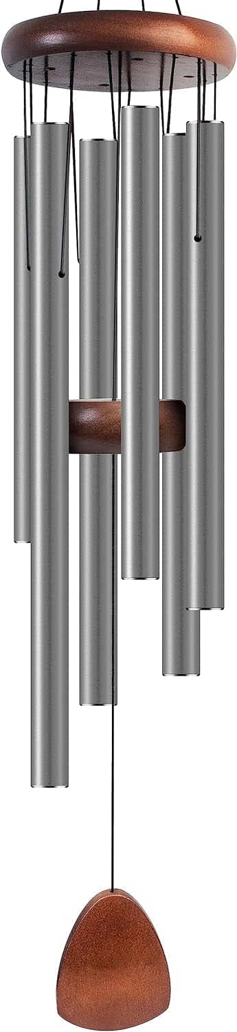DS BS Large Aluminium Wind Chimes 93CM - Silver