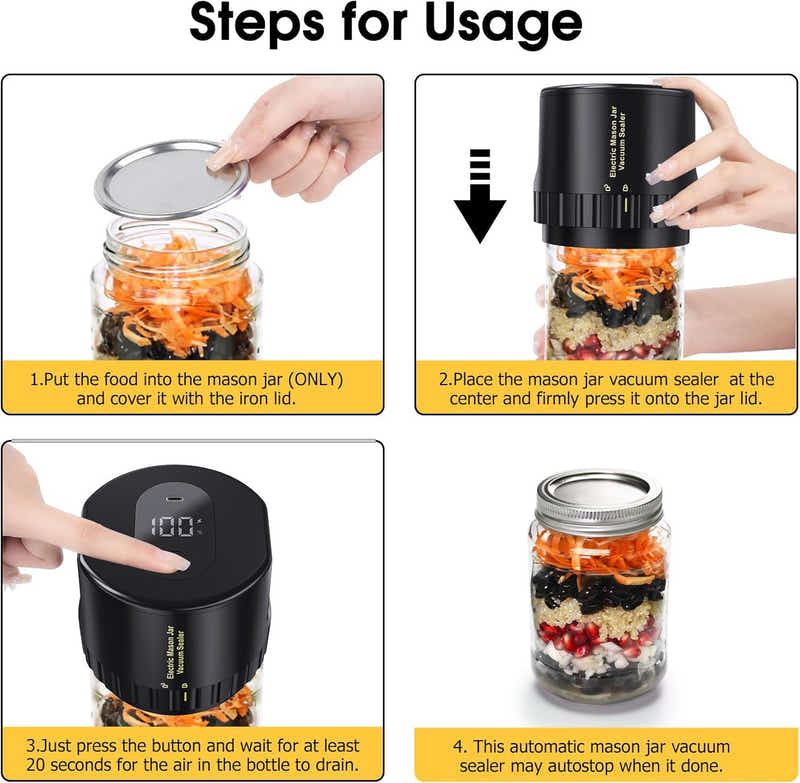 DS BS Automated Mason Jar Vacuum Sealer