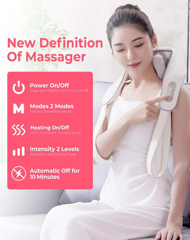 DS BS Shoulder and Back Massager Neck Massager with Heat
