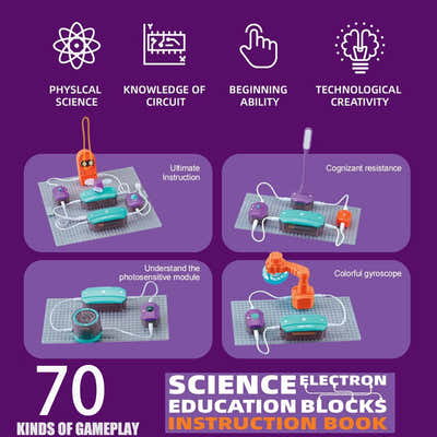 DS BS 34Pcs Science Experiments Circuit Board Kit