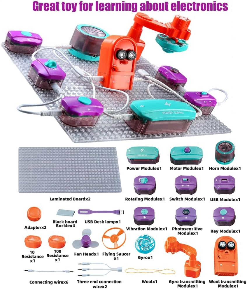 DS BS 34Pcs Science Experiments Circuit Board Kit