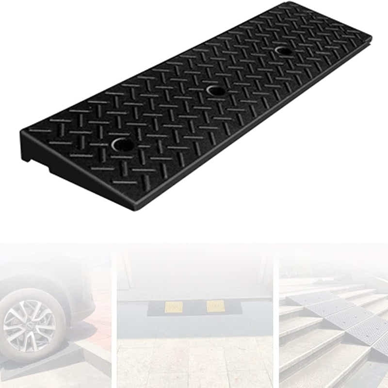 DS BS Heavy Duty Rubber Curb Ramp 100x30cm - Black