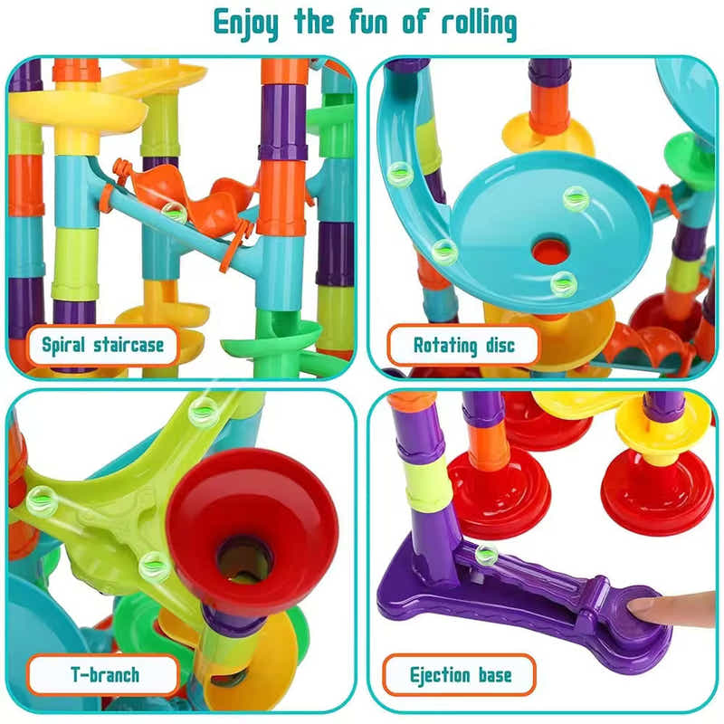 DS BS 113Pcs Piece DIY Marble Run Race Set