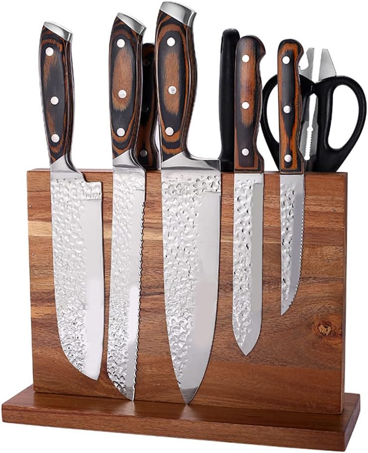DS BS Double Sided Wooden Knife Block Holder TSB Living