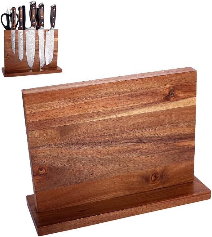 DS BS Double Sided Wooden Magnetic Knife Block Holder