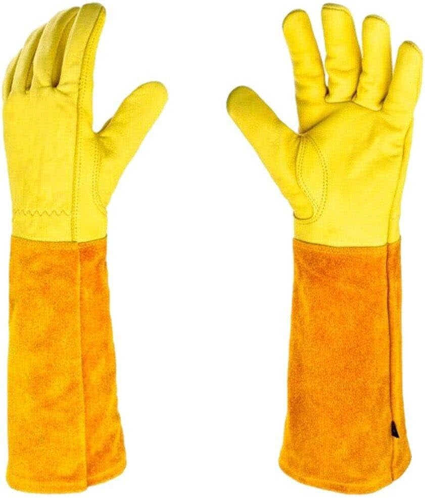 DS BS Thorn Proof Long Garden Gloves M -Yellow