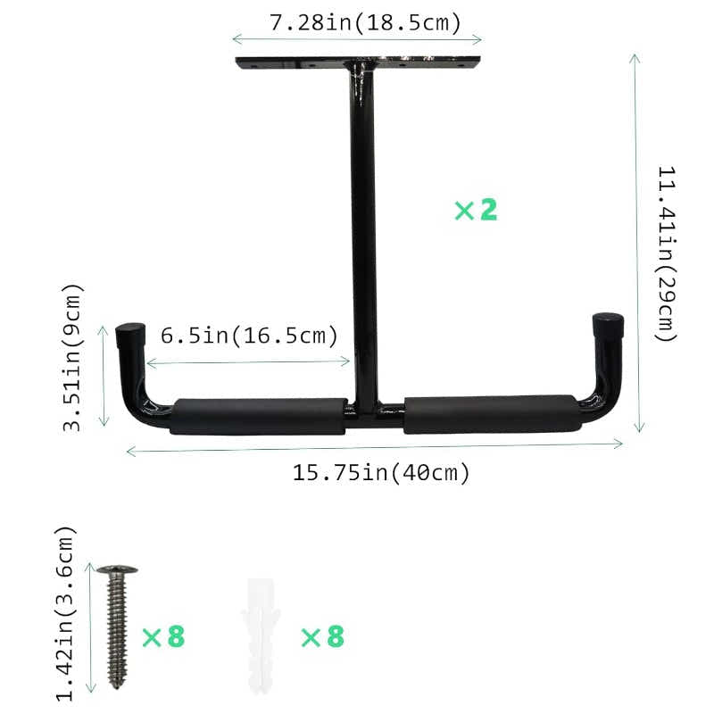 DS BS 2Pcs T Shaped Ceiling Hooks for Hanging