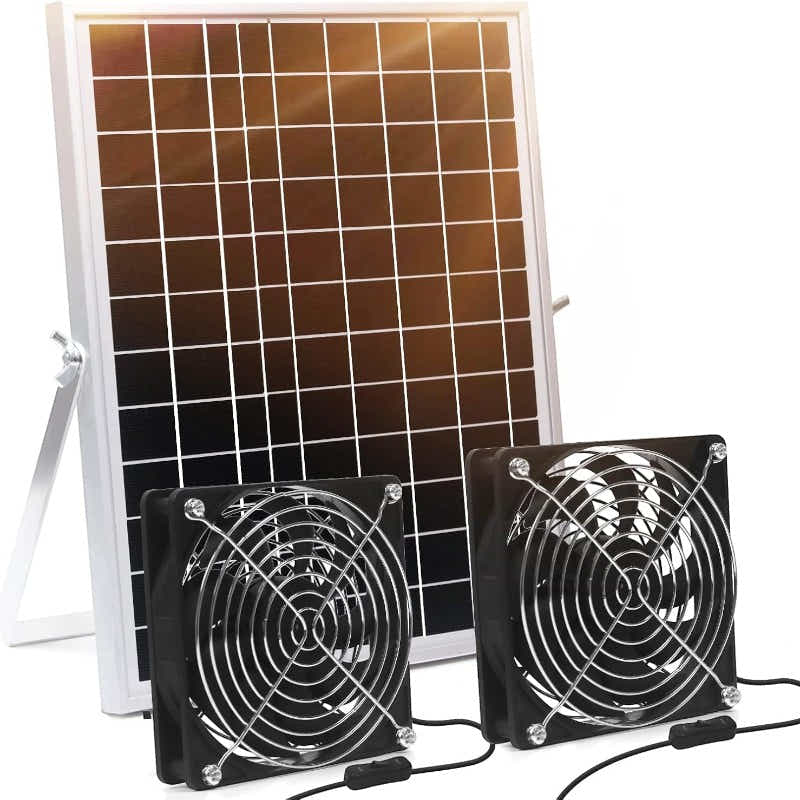 DS BS 15W Solar Powered Dual Fan Kit