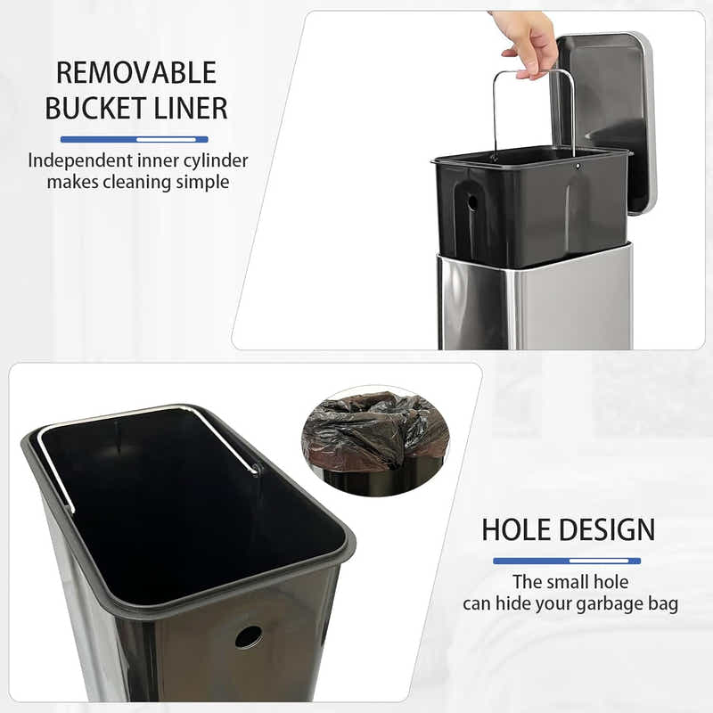 DS BS 15L Slim Kitchen Trash Can