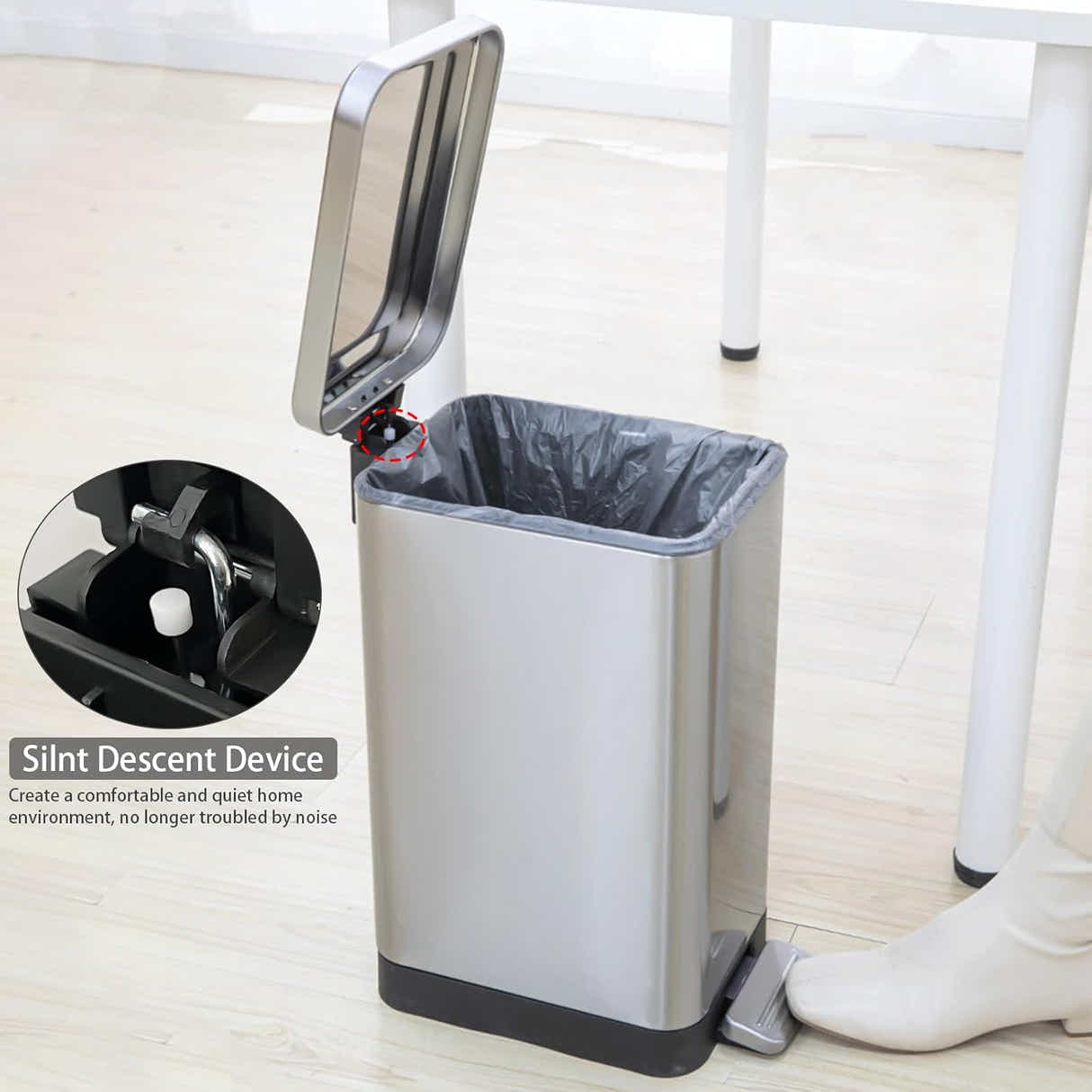 DS BS 18L Slim Kitchen Trash Can