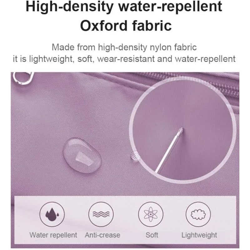 DS BS Expandable foldable duffel bag suitcase with Removable Wheels S -Purple