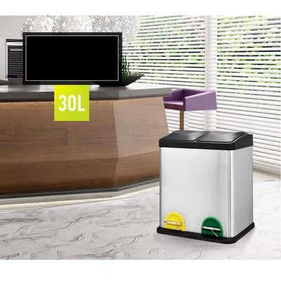 DS BS 30L Dual Compartment Trash Can