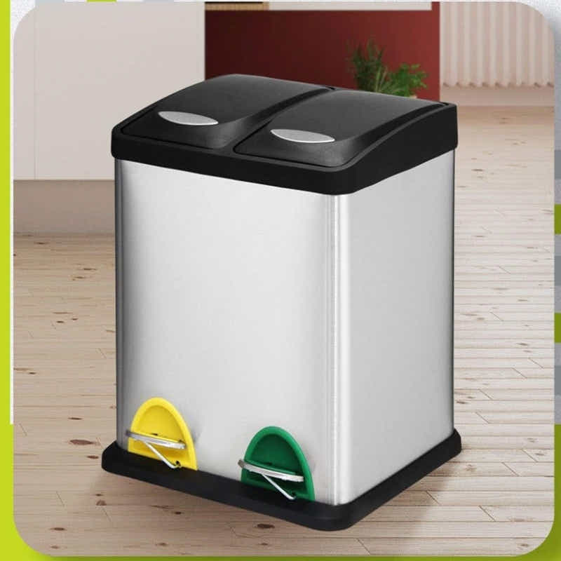 DS BS 30L Dual Compartment Trash Can