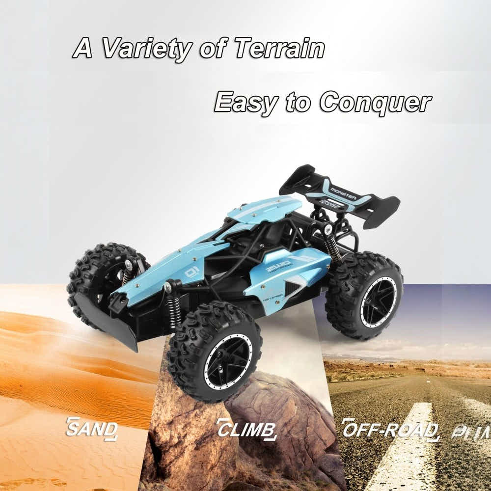 DS BS 2.4G Remote Control Off-Road Car 15km/h High Speed Racing Vehicle - Blue