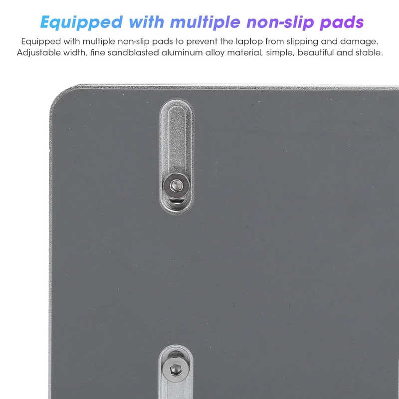 DS BS Adjustable Vertical Laptop Stand Dual Slot Aluminum Holder