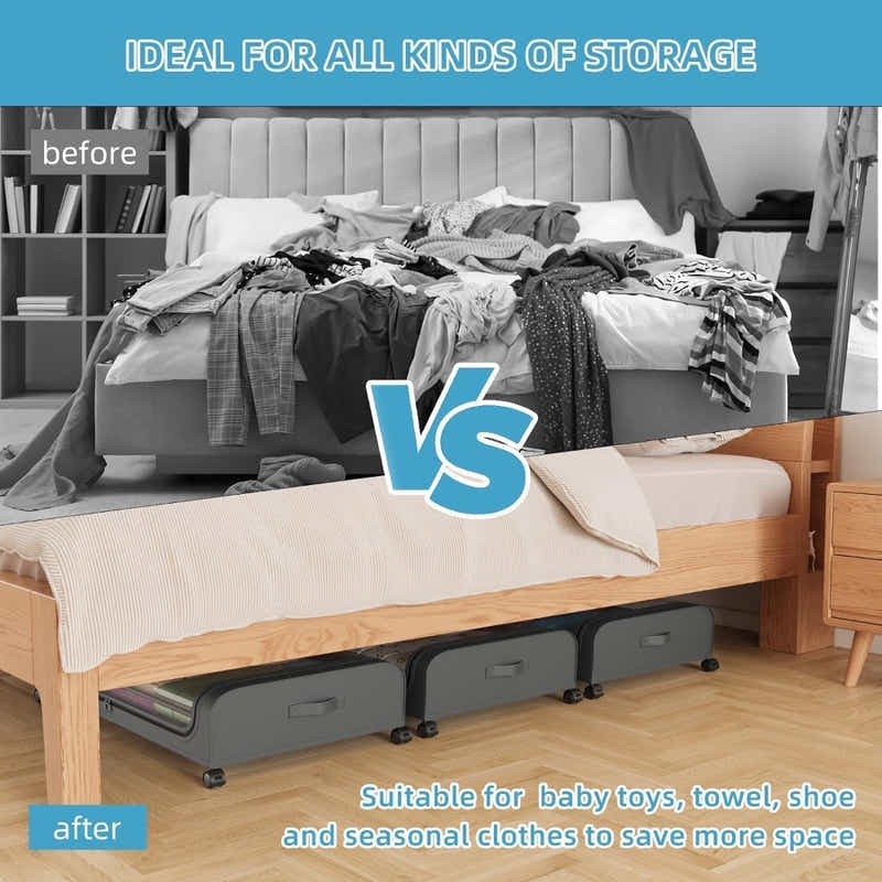DS BS Under Bed Storage Box with Wheels