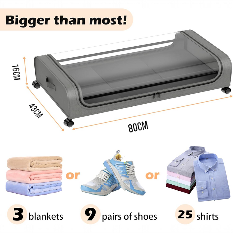 DS BS Under Bed Storage Box with Wheels
