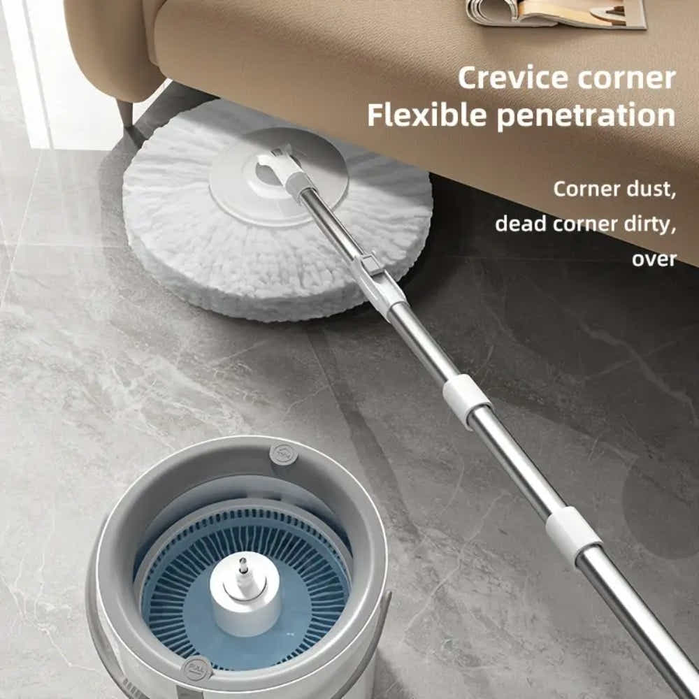 DS BS Spin Mop and Bucket Set – 360° Rotating Microfiber Mop with Telescopic Handle