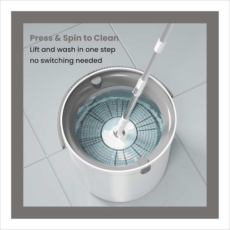 DS BS Spin Mop and Bucket Set – 360° Rotating Microfiber with Telescopic Handle