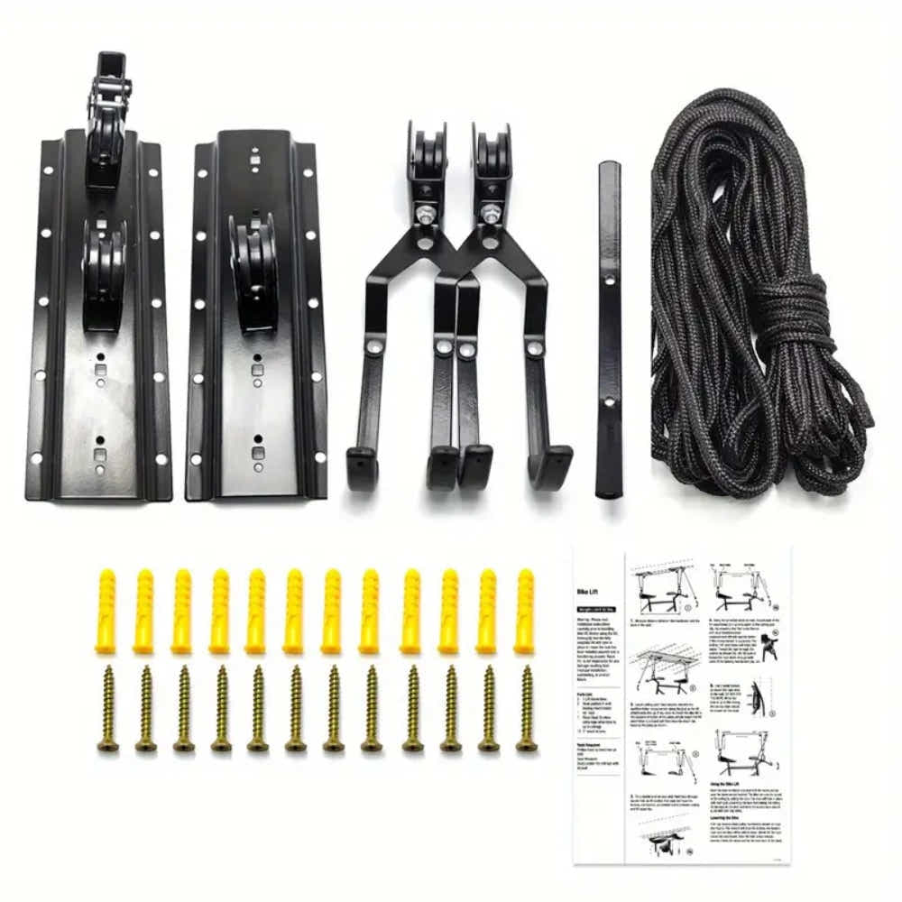 DS BS Ceiling Mounted Bike and Kayak Storage Hoist Garage Pulley System