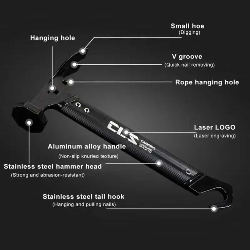 DS BS Outdoor Camping Tent Peg Hammer
