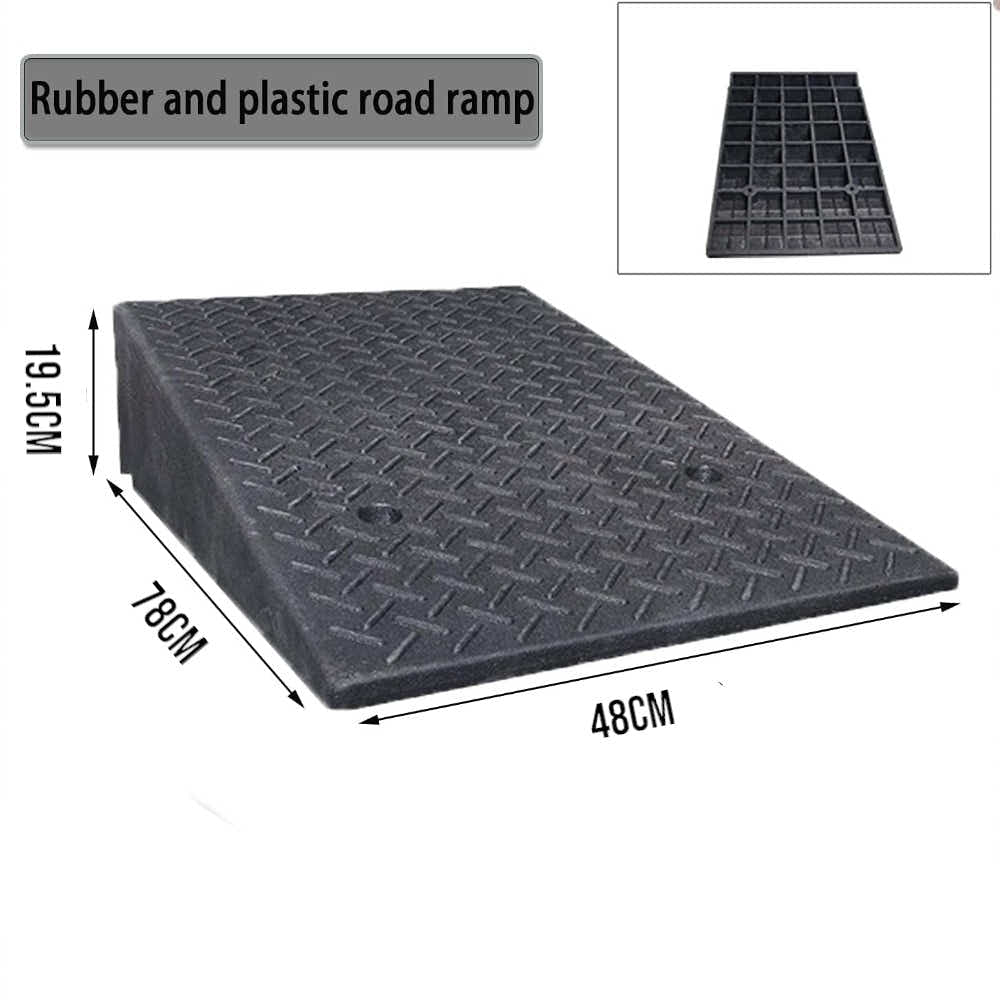 DS BS 19CM High Rubber Curb Ramp 48x78X19CM