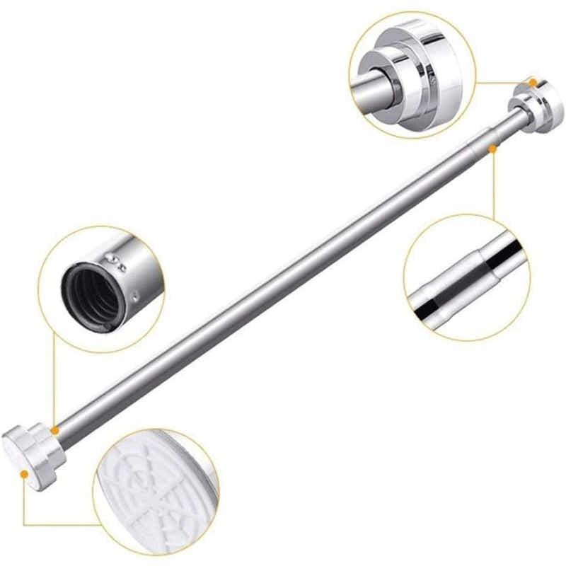 DS BS Stainless Steel Telescopic Curtain Rod –Adjustable 85–140cm