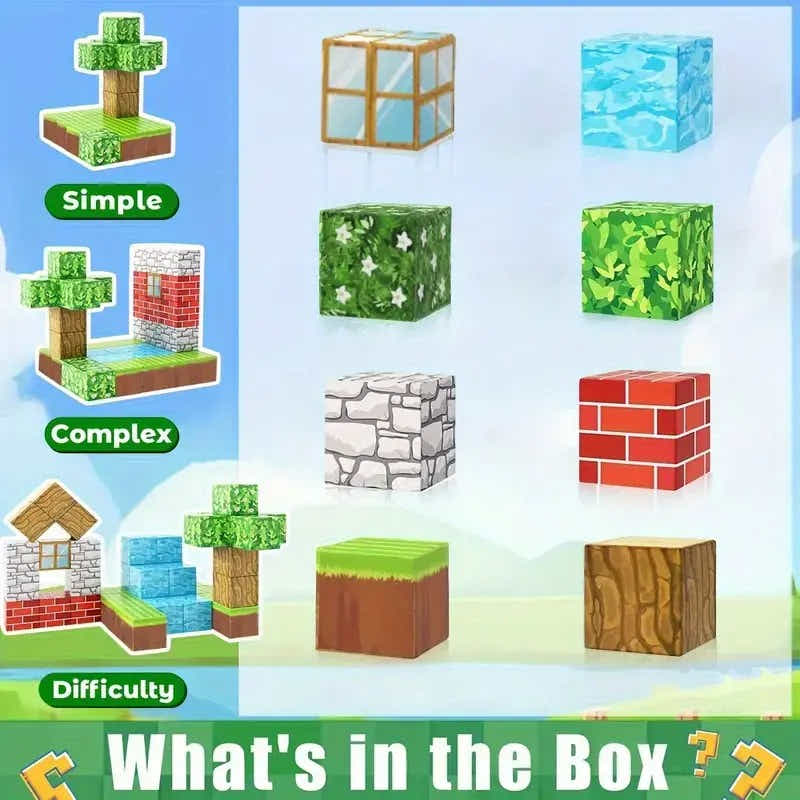 DS BS 100 PCS Magnetic Cube Block Set Construction Toy