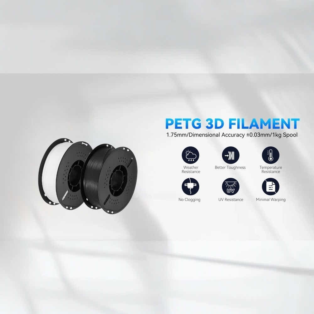 DS BS PETG 3D Printer Filament 1.75mm 1KG - Black