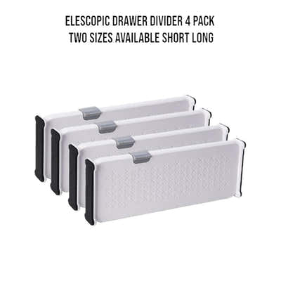 DS BS 4-Pack Telescopic Drawer Dividers – Long Style 37.5-54cm