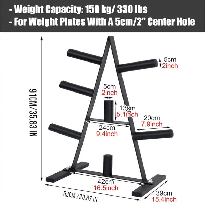 DS BS Heavy Duty Weight Plate Storage Rack Stand