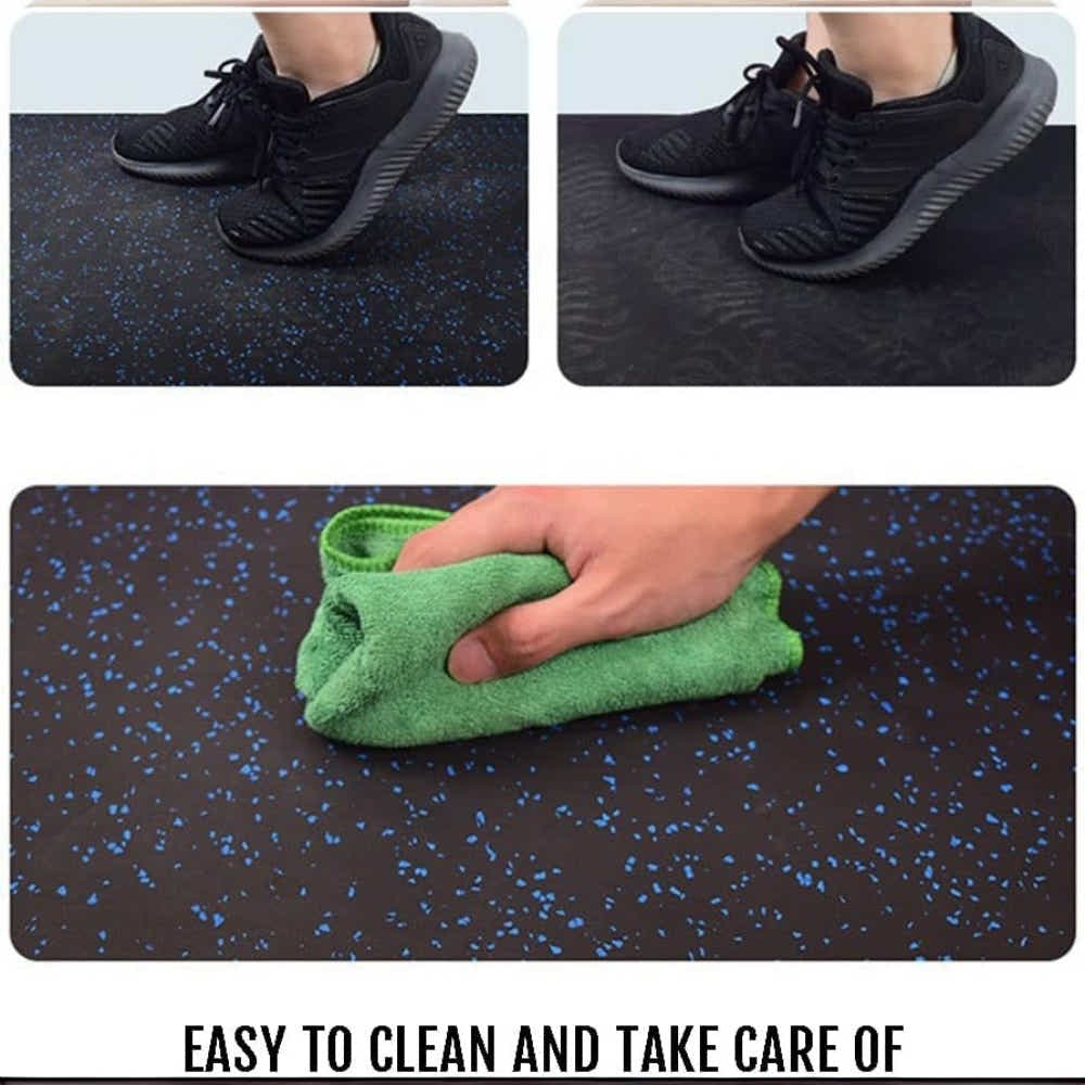 DS BS 4 Pack Heavy-Duty Interlocking Rubber Gym Floor Mats – 50×50×2.5CM