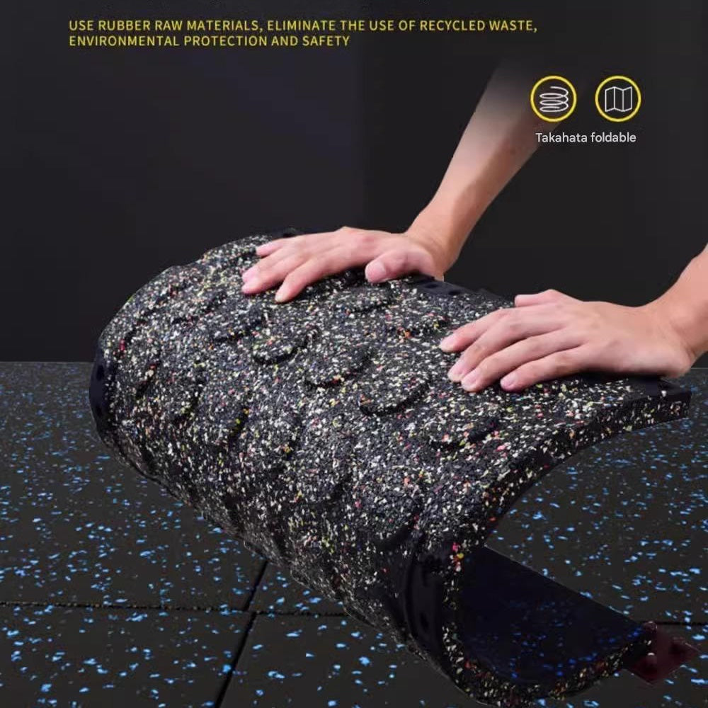 DS BS 4 Pack Heavy-Duty Interlocking Rubber Gym Floor Mats – 50×50×2.5CM