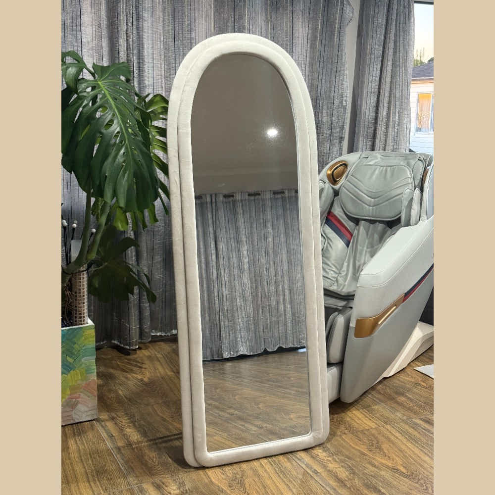 DS BS Full Length Mirror with Plush Fabric Trim -160x60cm