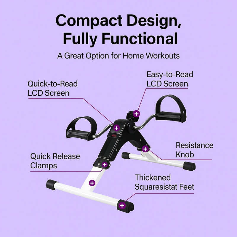 DS BS Folding Pedal Exerciser Mini Under Desk Bike