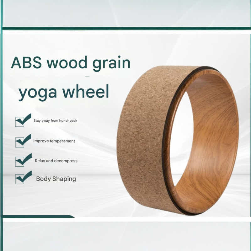 DS BS Cork Yoga Wheel for Yoga Poses and Backbends Inversions