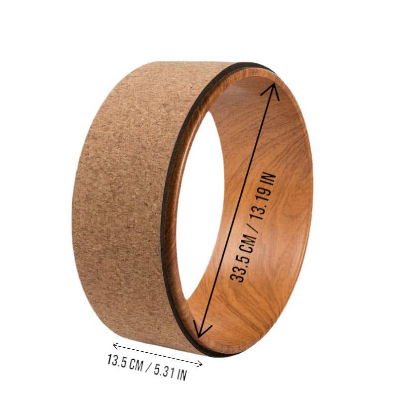 DS BS Cork Yoga Wheel for Yoga Poses and Backbends Inversions