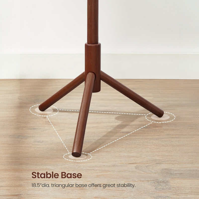 DS BS Wooden Coat Tree with 8 Hooks -Walnut