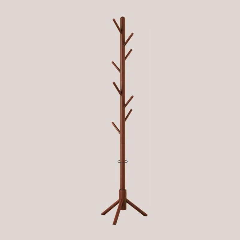DS BS Wooden Coat Tree with 8 Hooks -Walnut