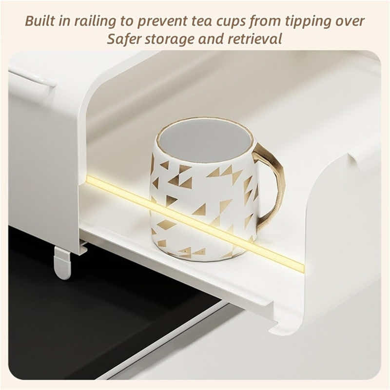 DS BS Coffee Machine Organizer with Pull-Out Drawer Countertop Storage Organizer
