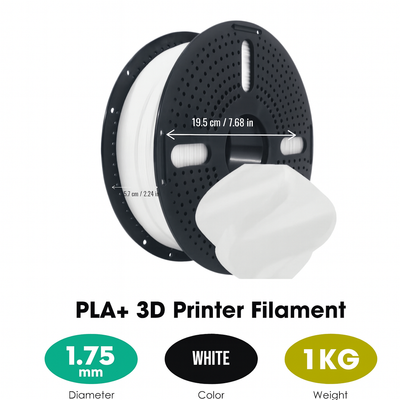 DS BS PLA+ Filament 1.75mm 1KG for 3D Printer - White