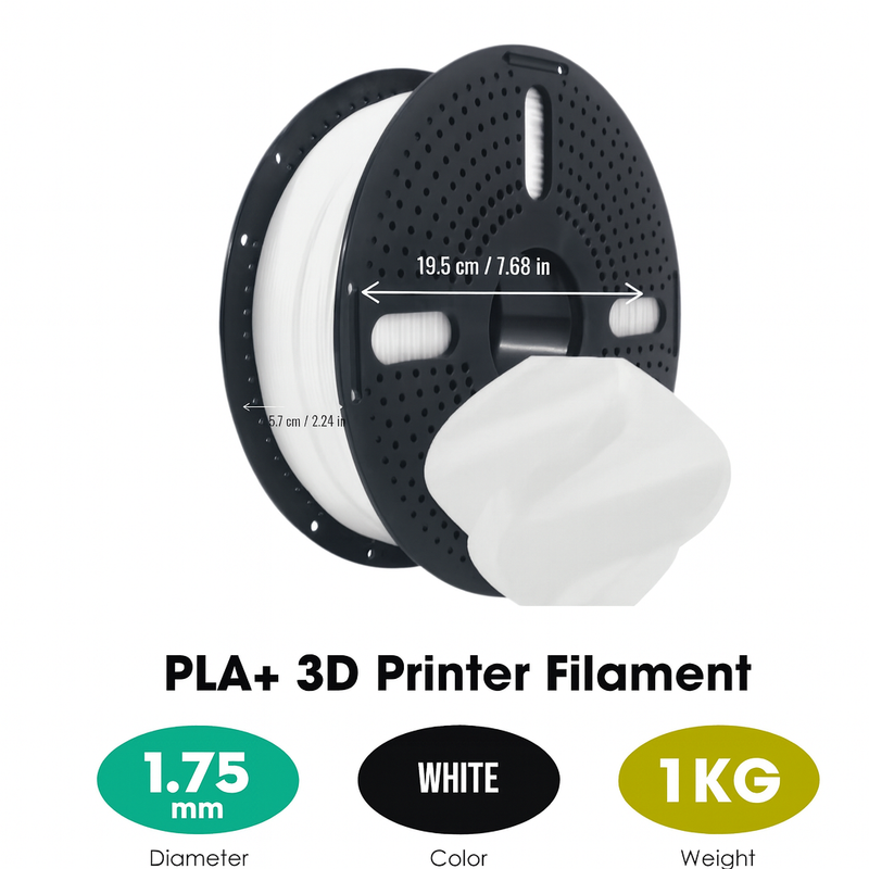 DS BS PLA+ Filament 1.75mm 1KG for 3D Printer - White