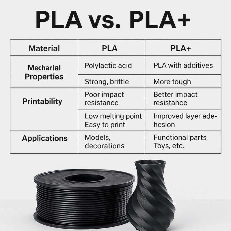 DS BS PLA+ Filament 1.75mm 1KG for 3D Printer - White