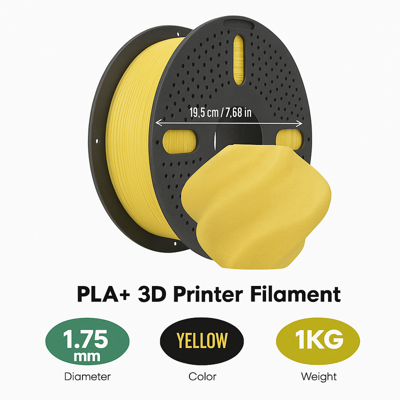 DS BS PLA+ Filament 1.75mm 1KG for 3D Printer - Yellow