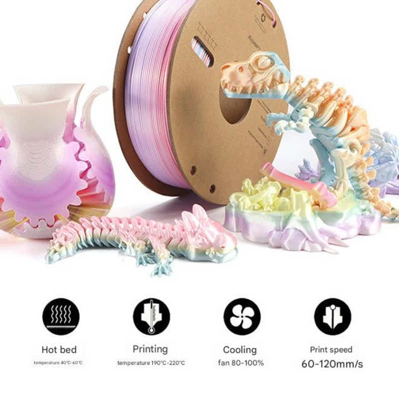 DS BS Silk PLA Filament 1.75mm 1KG for 3D Printer - Macaron