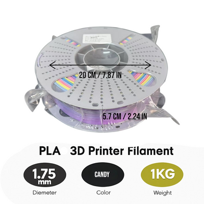DS BS Silk PLA Filament 1.75mm 1KG for 3D Printer - Candy