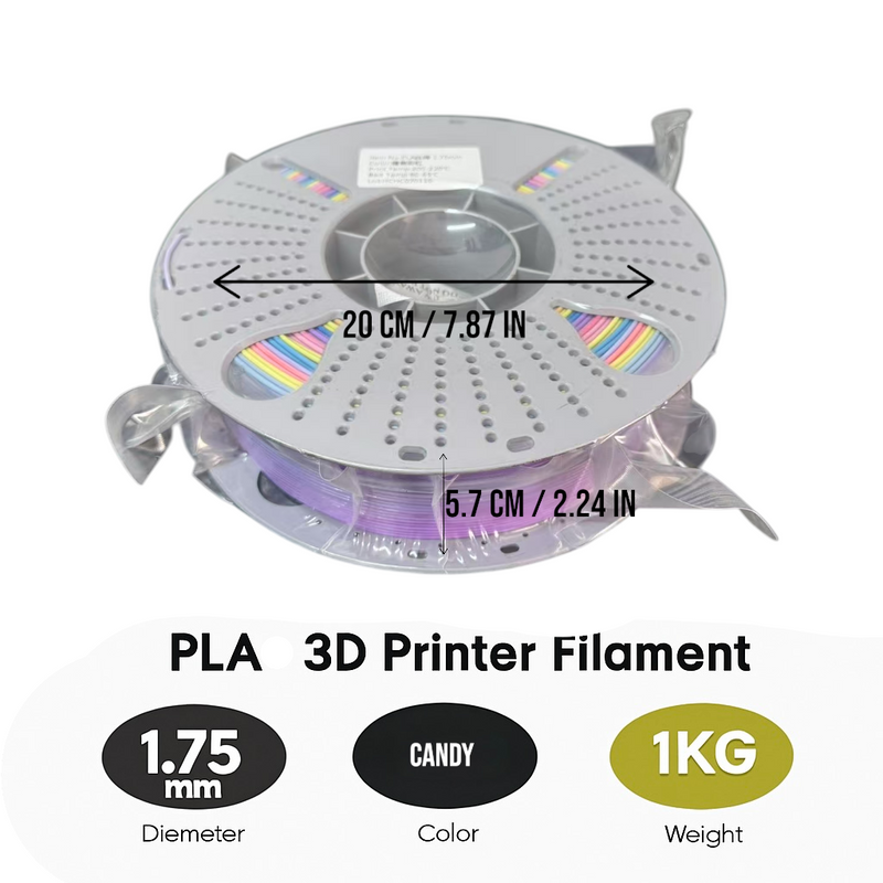DS BS Silk PLA Filament 1.75mm 1KG for 3D Printer - Candy