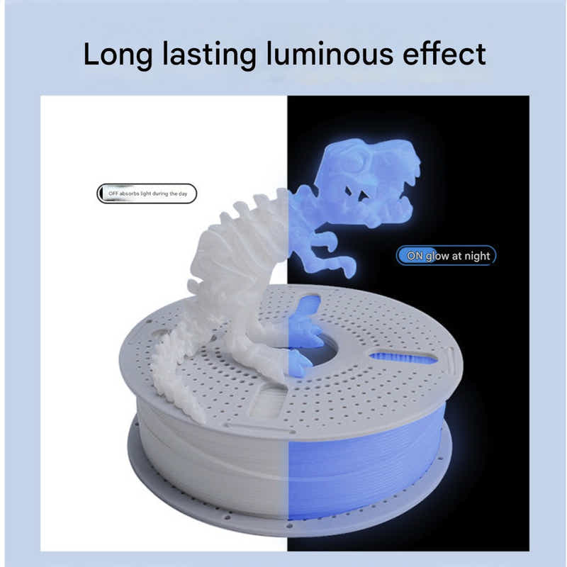 DS BS PLA Glow in the Dark Filament 1.75mm 1KG for 3D Printer - Glow Blue