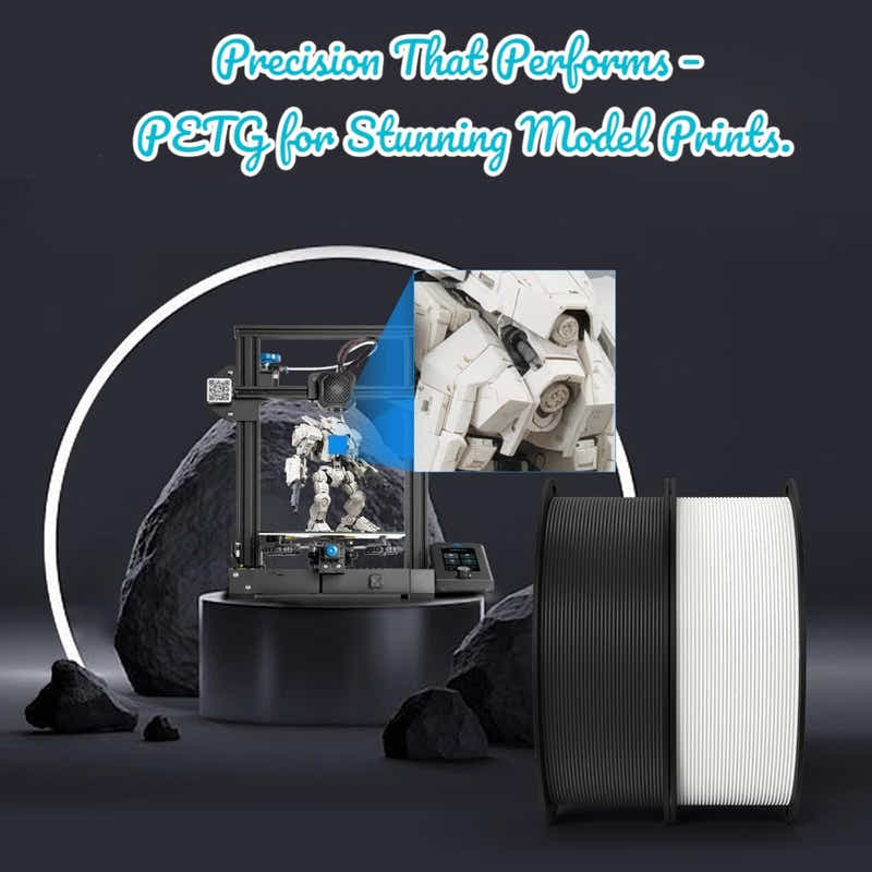 DS BS PETG 3D Printer Filament 1.75mm 1KG - Gray
